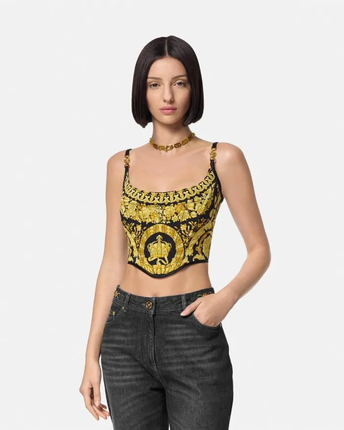 Versace Shirts and Tops La Coupe Des Dieux Corset Top Blackprint 8211 Women Versace Shirts and Tops La Coupe Des Dieux Corset Top Blackprint 8211 Women