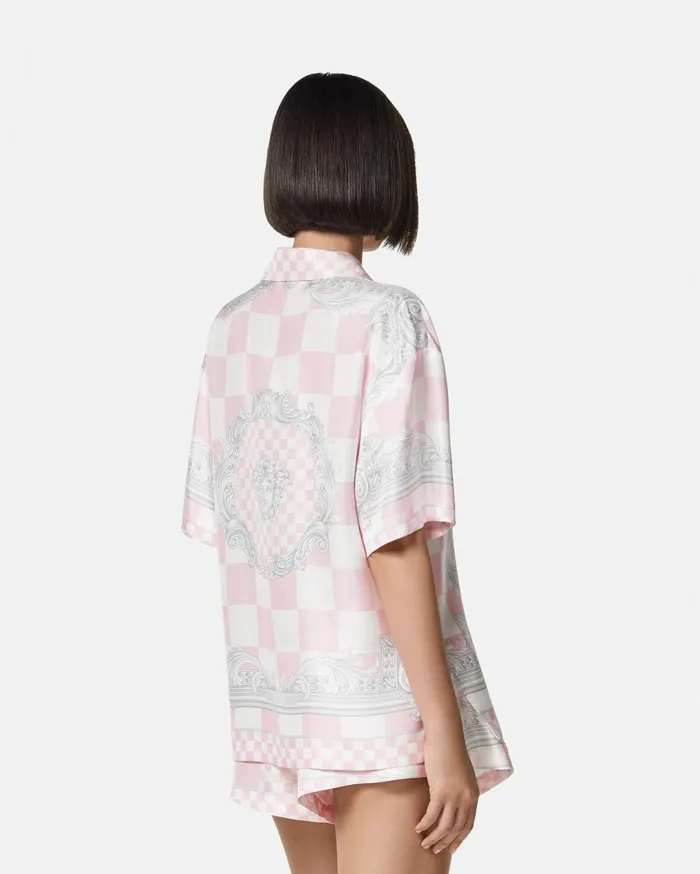 Versace Shirts and Tops Medusa Contrasto Silk Shirt Pinkprint 8211 Women Versace Shirts and Tops Medusa Contrasto Silk Shirt Pinkprint 8211 Women