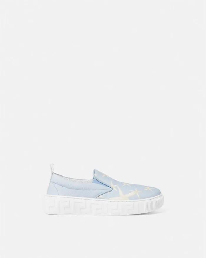 Versace Shoes Stella Marina Kids SlipOn Sneakers Light Blue 8211 Children