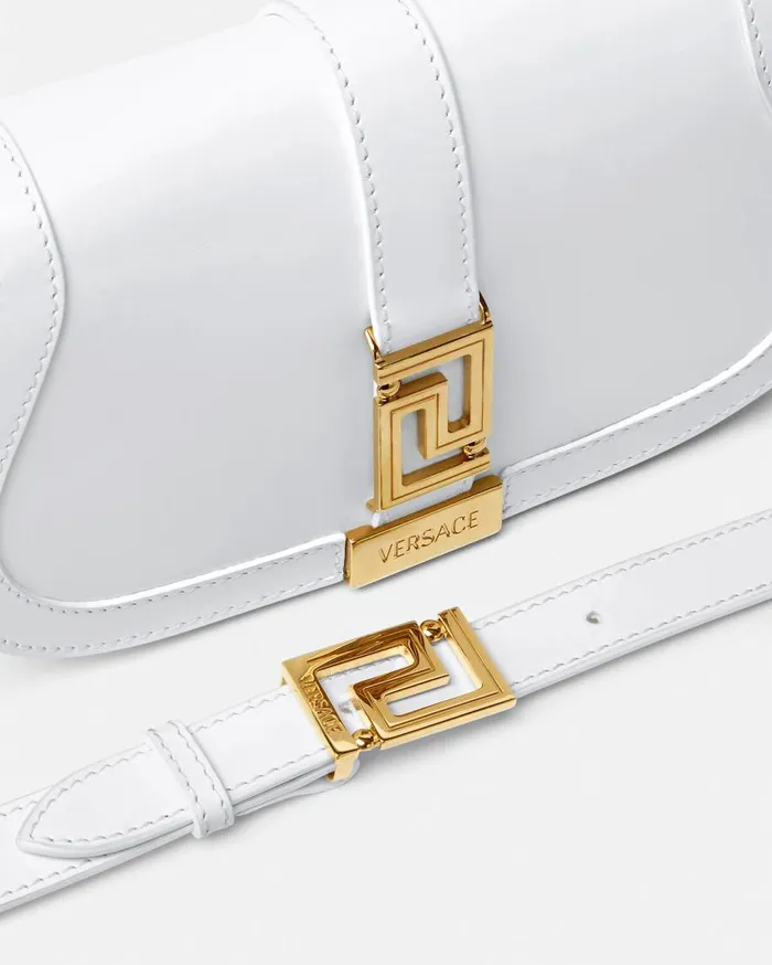 Versace Shoulder and Crossbody Greca Goddess Mini Shoulder Bag White 8211 Women Versace Shoulder and Crossbody Greca Goddess Mini Shoulder Bag White 8211 Women