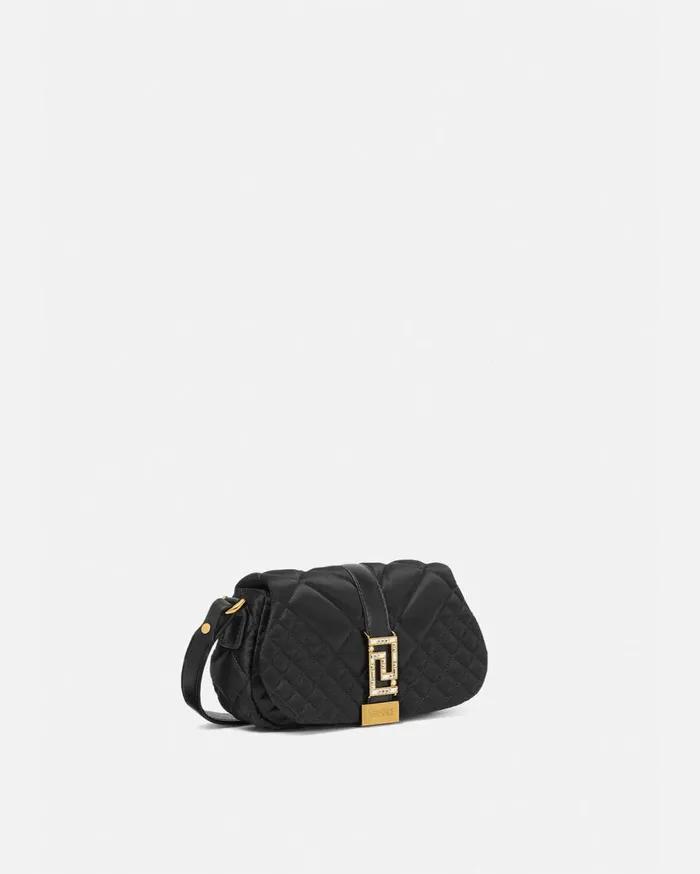 Versace Shoulder and Crossbody Greca Goddess Satin Mini Bag Blackgold 8211 Women Versace Shoulder and Crossbody Greca Goddess Satin Mini Bag Blackgold 8211 Women