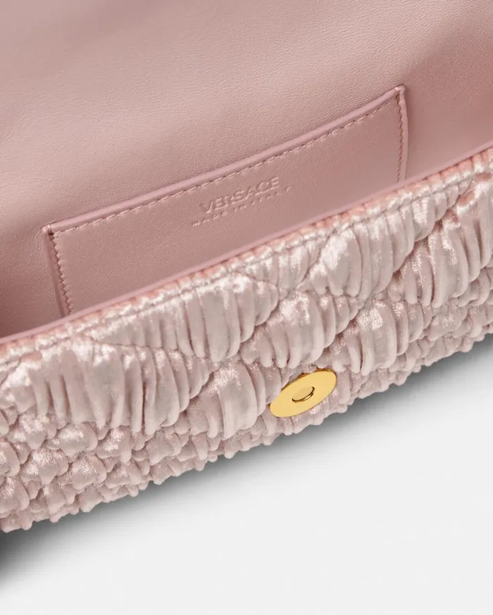 Versace Shoulder and Crossbody Greca Goddess Velvet Mini Bag Pink 8211 Women Versace Shoulder and Crossbody Greca Goddess Velvet Mini Bag Pink 8211 Women