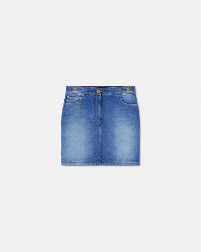 Versace Skirts Denim Mini Skirt Blue 8211 Women