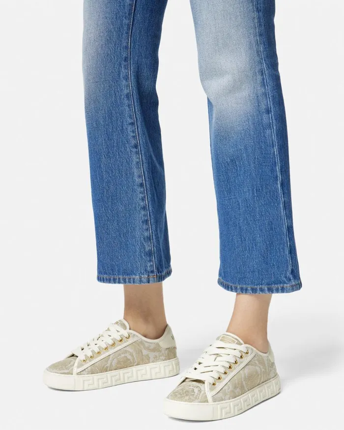 Versace Sneakers Barocco Greca Sneakers Beigeprint 8211 Women Versace Sneakers Barocco Greca Sneakers Beigeprint 8211 Women
