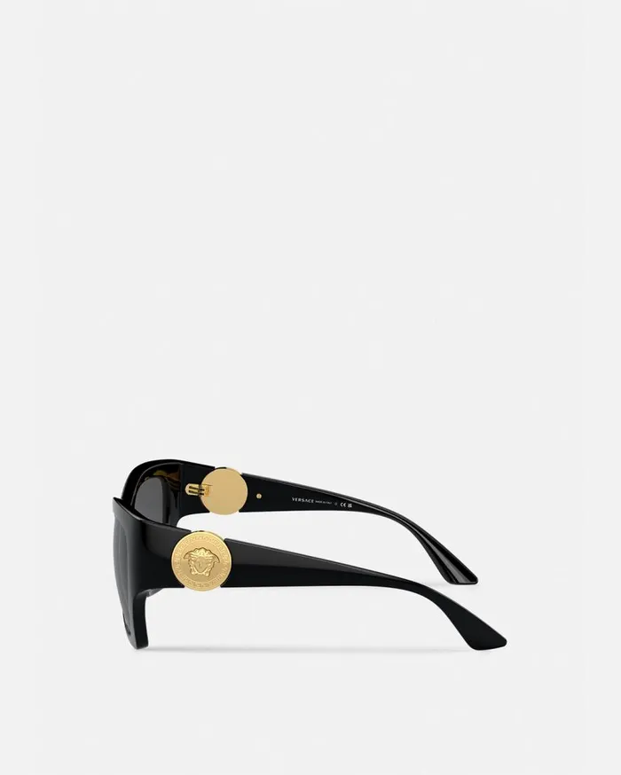 Versace Sunglasses Medusa Runway Squared Sunglasses Black 8211 Women Versace Sunglasses Medusa Runway Squared Sunglasses Black 8211 Women