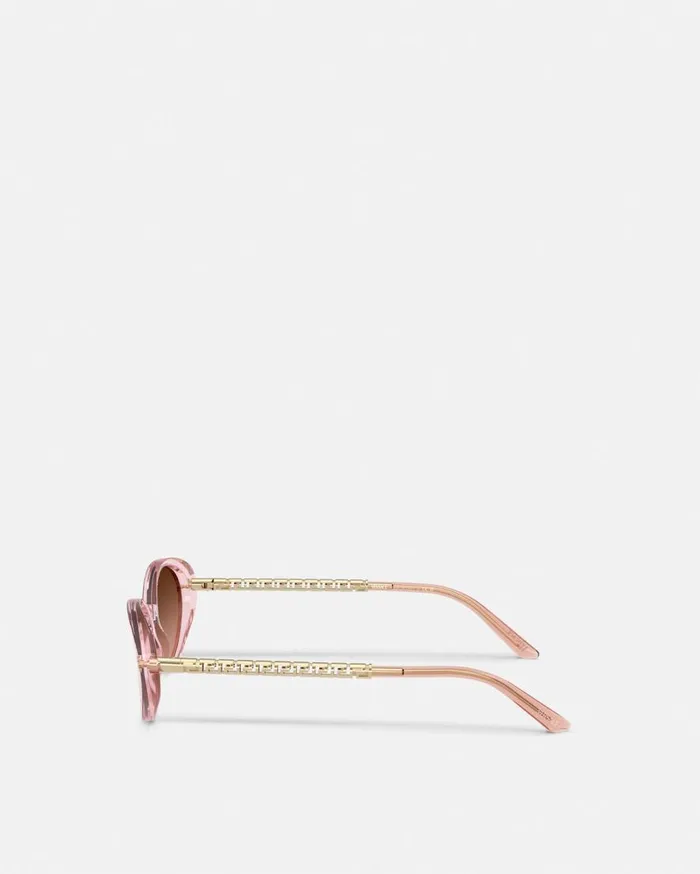 Versace Sunglasses Tubular Greca Oval Sunglasses Pink 8211 Women Versace Sunglasses Tubular Greca Oval Sunglasses Pink 8211 Women