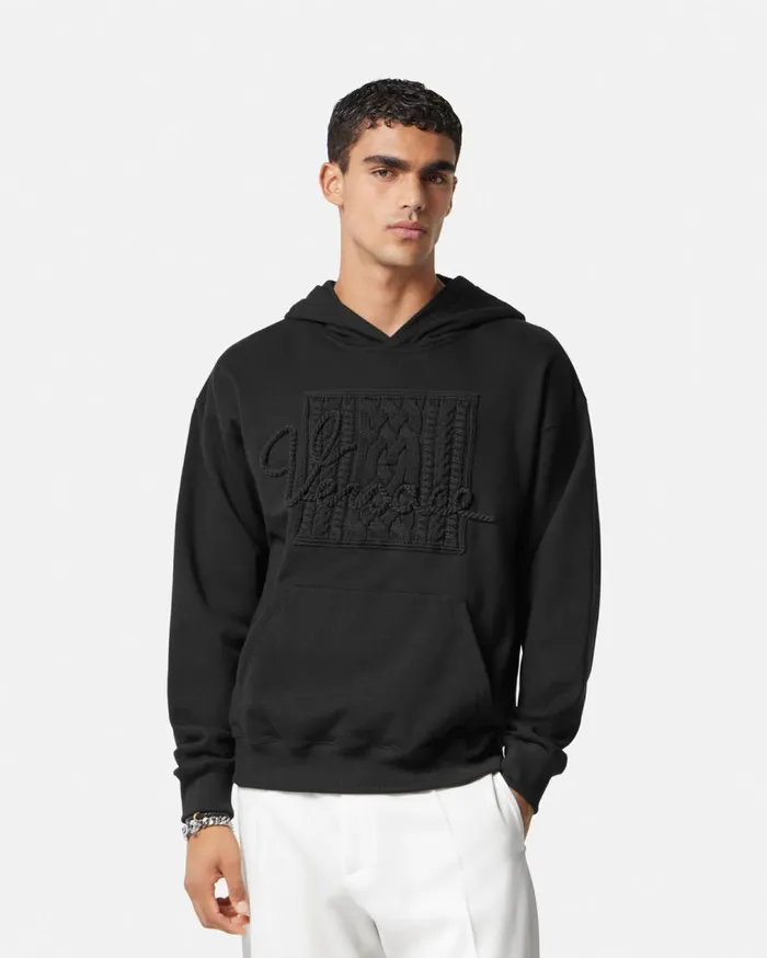 Versace Sweatshirts Versace Nautical Logo Hoodie Black 8211 Men Versace Sweatshirts Versace Nautical Logo Hoodie Black 8211 Men