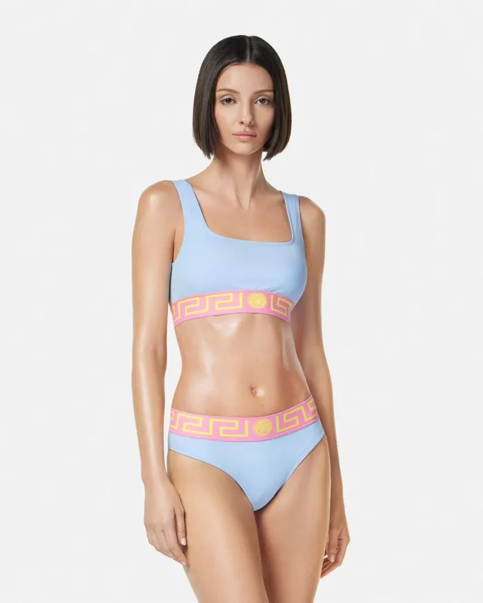 Versace Swimwear Greca Border Bikini Bottoms Light Blue 8211 Women Versace Swimwear Greca Border Bikini Bottoms Light Blue 8211 Women