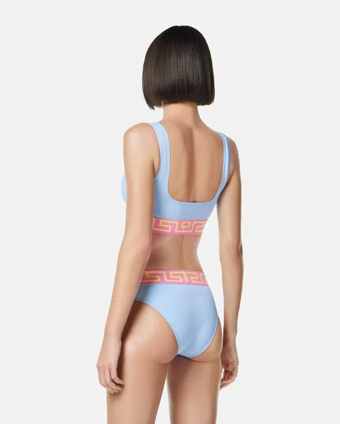 Versace Swimwear Greca Border Bikini Bottoms Light Blue 8211 Women Versace Swimwear Greca Border Bikini Bottoms Light Blue 8211 Women
