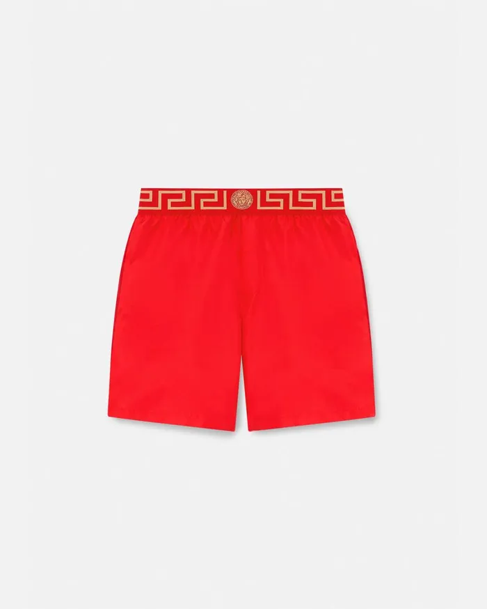 Versace Swimwear Greca Border Boardshorts Red 8211 Men