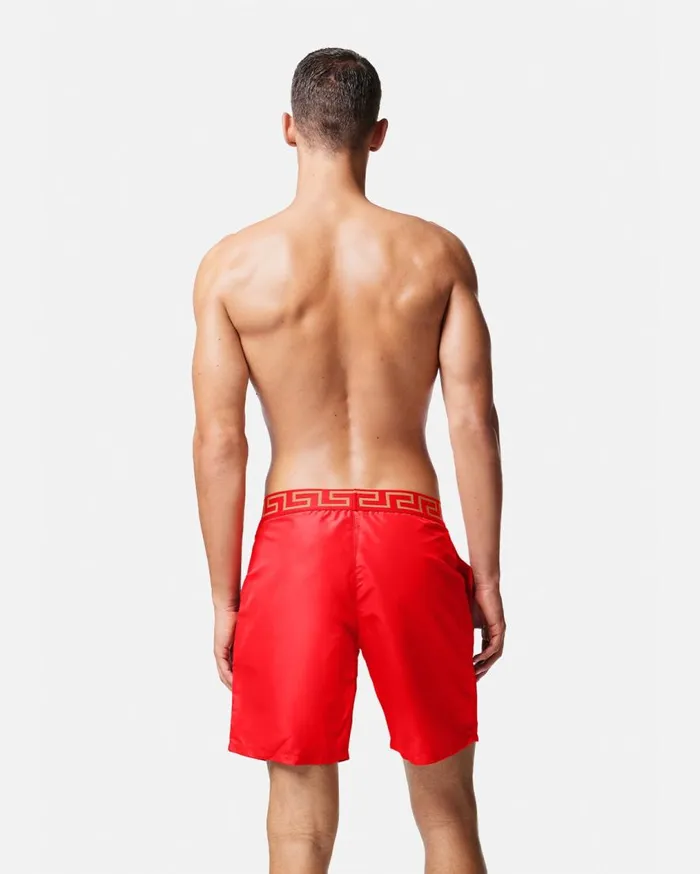 Versace Swimwear Greca Border Boardshorts Red 8211 Men Versace Swimwear Greca Border Boardshorts Red 8211 Men