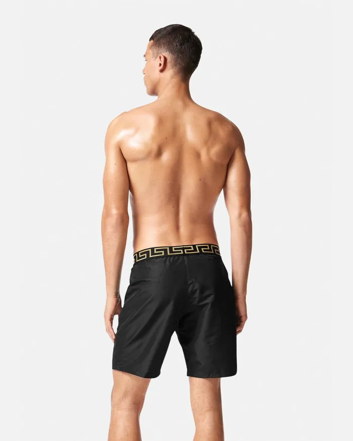 Versace Swimwear Greca Border Mid Boardshorts Black 8211 Men Versace Swimwear Greca Border Mid Boardshorts Black 8211 Men