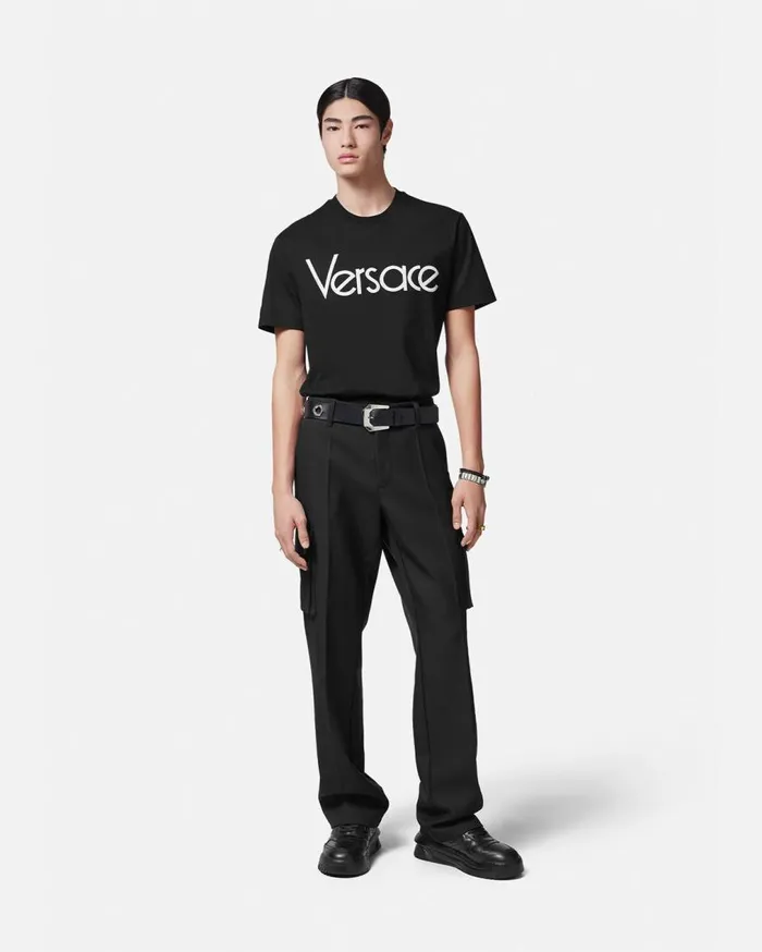 Versace TShirts and Polos 1978 ReEdition Logo TShirt Black 8211 Men Versace TShirts and Polos 1978 ReEdition Logo TShirt Black 8211 Men