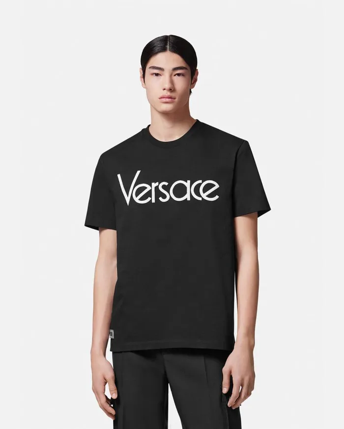 Versace TShirts and Polos 1978 ReEdition Logo TShirt Black 8211 Men Versace TShirts and Polos 1978 ReEdition Logo TShirt Black 8211 Men