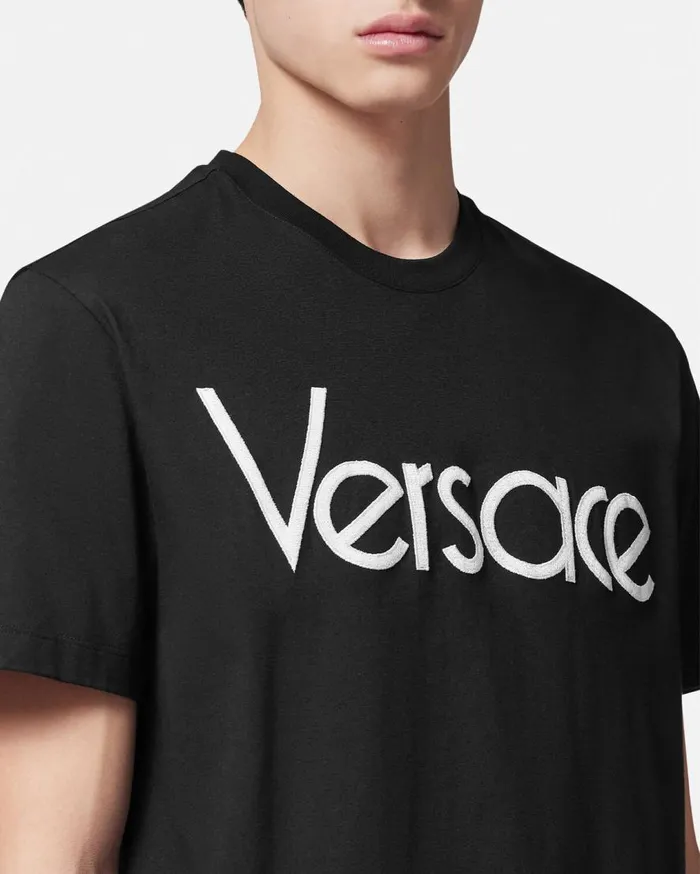 Versace TShirts and Polos 1978 ReEdition Logo TShirt Black 8211 Men Versace TShirts and Polos 1978 ReEdition Logo TShirt Black 8211 Men