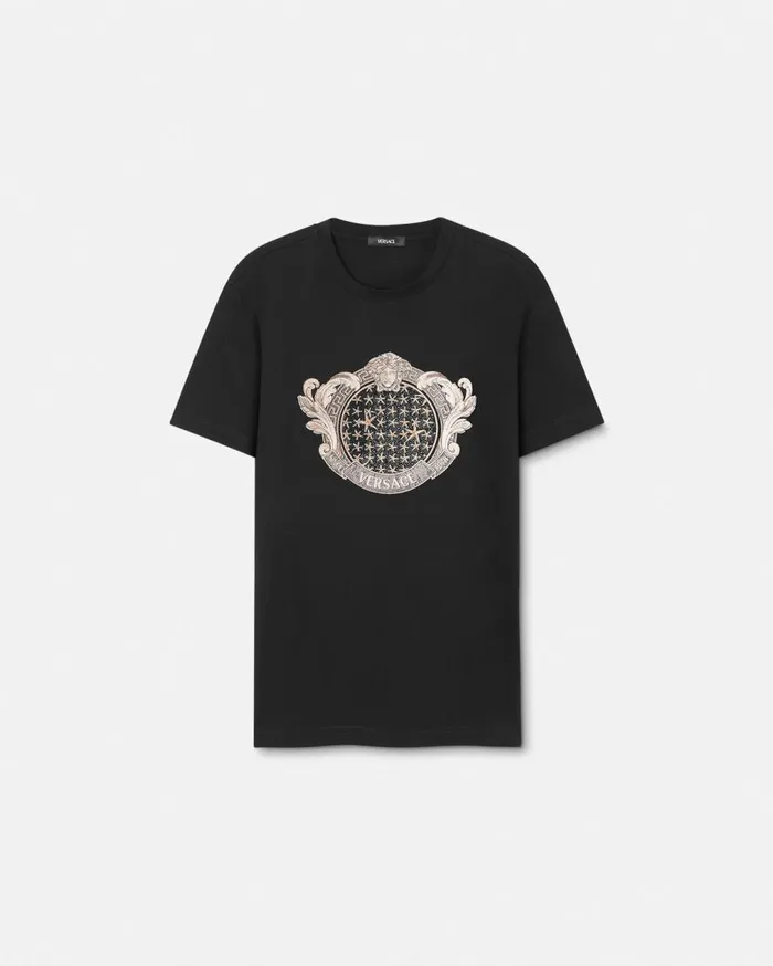 Versace TShirts and Polos Crystal Starfish Blason TShirt Black 8211 Men