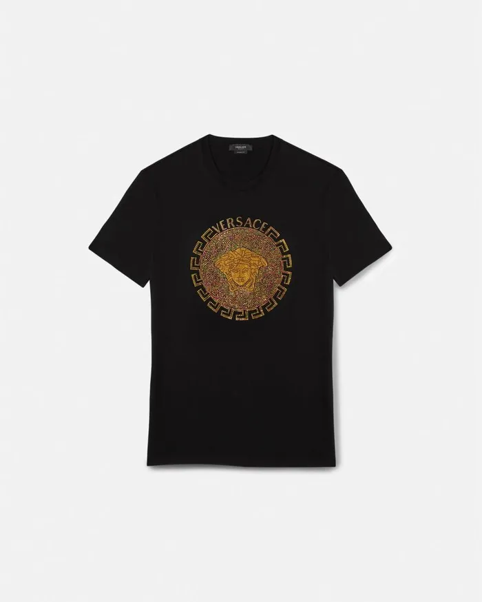 Versace TShirts and Polos Medusa Crystal TShirt Black 8211 Men