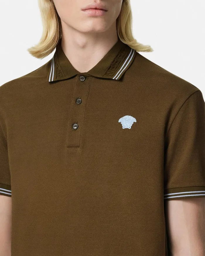 Versace TShirts and Polos Medusa Polo Shirt Green 8211 Men Versace TShirts and Polos Medusa Polo Shirt Green 8211 Men