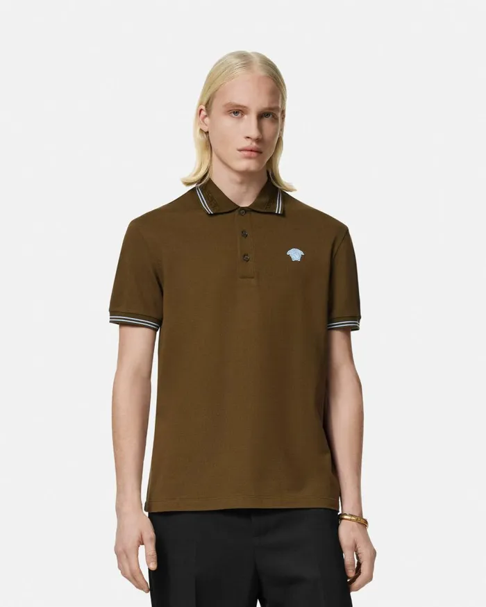 Versace TShirts and Polos Medusa Polo Shirt Green 8211 Men Versace TShirts and Polos Medusa Polo Shirt Green 8211 Men