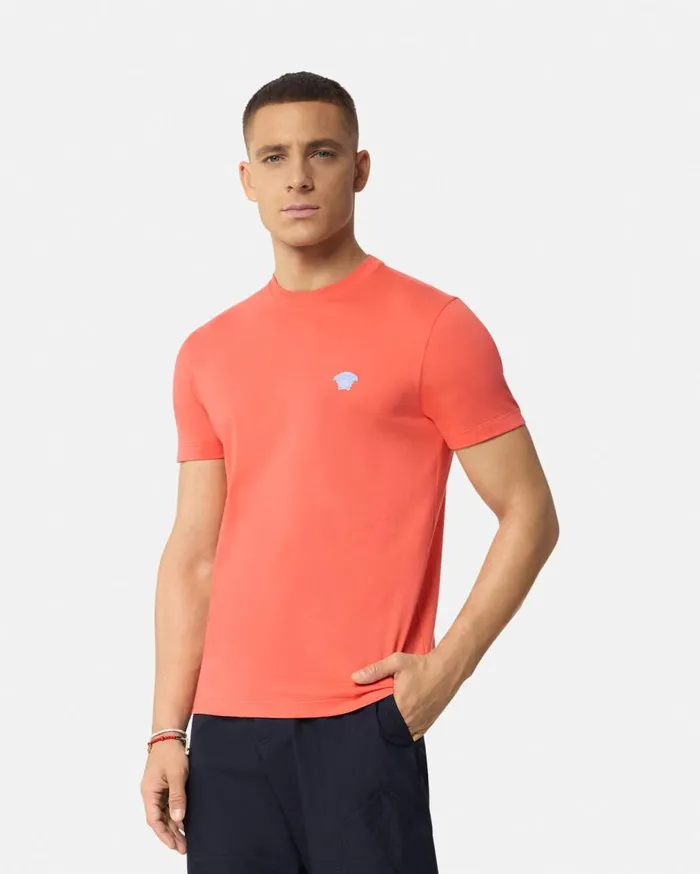 Versace TShirts and Polos Medusa TShirt Coral 8211 Men Versace TShirts and Polos Medusa TShirt Coral 8211 Men
