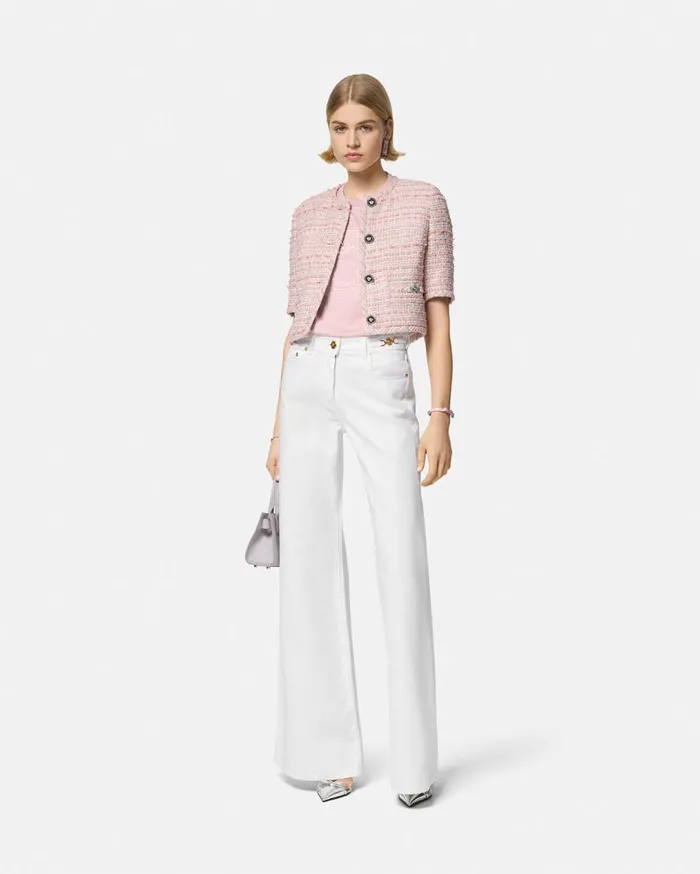 Versace TShirts and Sweatshirts Medusa Oversized TShirt Light Pink 8211 Women Versace TShirts and Sweatshirts Medusa Oversized TShirt Light Pink 8211 Women