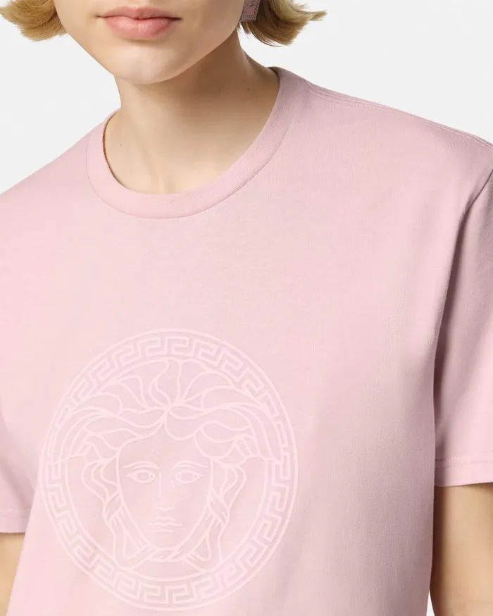 Versace TShirts and Sweatshirts Medusa Oversized TShirt Light Pink 8211 Women Versace TShirts and Sweatshirts Medusa Oversized TShirt Light Pink 8211 Women
