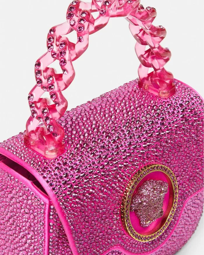 Versace Top Handle Crystal La Medusa Mini Bag Fuchsia 8211 Women Versace Top Handle Crystal La Medusa Mini Bag Fuchsia 8211 Women