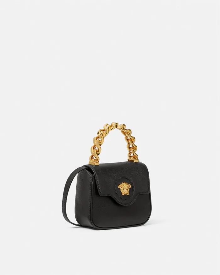 Versace Top Handle La Medusa Mini Bag Blackgold 8211 Women Versace Top Handle La Medusa Mini Bag Blackgold 8211 Women