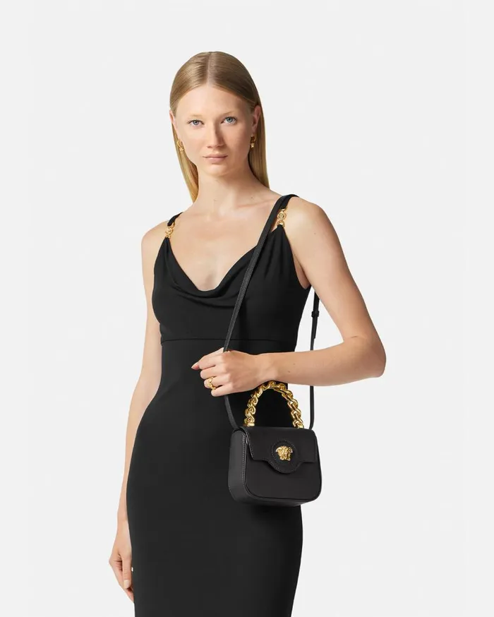 Versace Top Handle La Medusa Mini Bag Blackgold 8211 Women Versace Top Handle La Medusa Mini Bag Blackgold 8211 Women