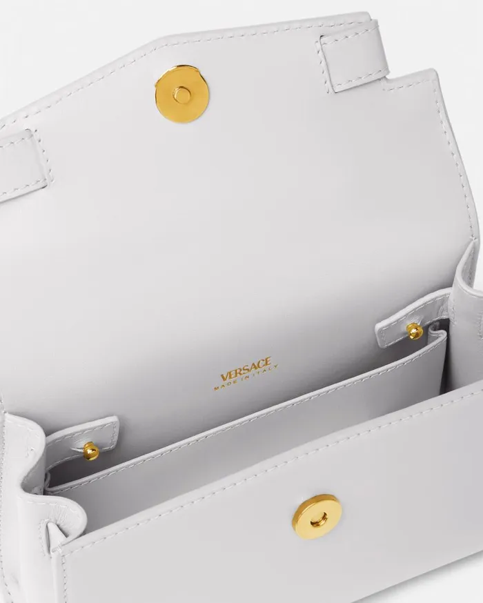 Versace Top Handle Medusa 03995 Small Handbag Gray 8211 Women Versace Top Handle Medusa 03995 Small Handbag Gray 8211 Women