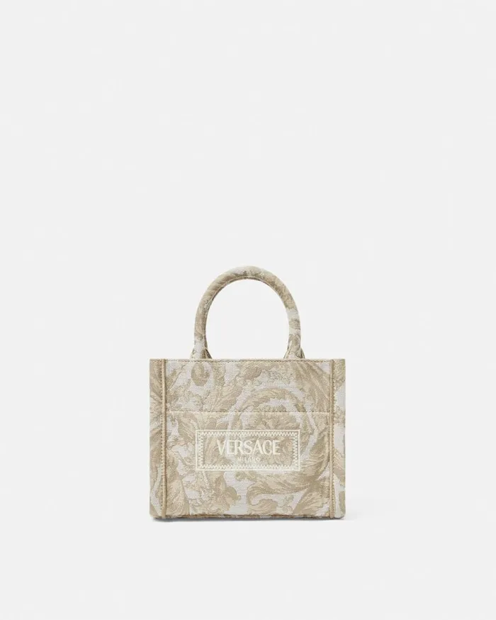 Versace Totes Barocco Athena Extra Small Tote Bag Beigeprint 8211 Women