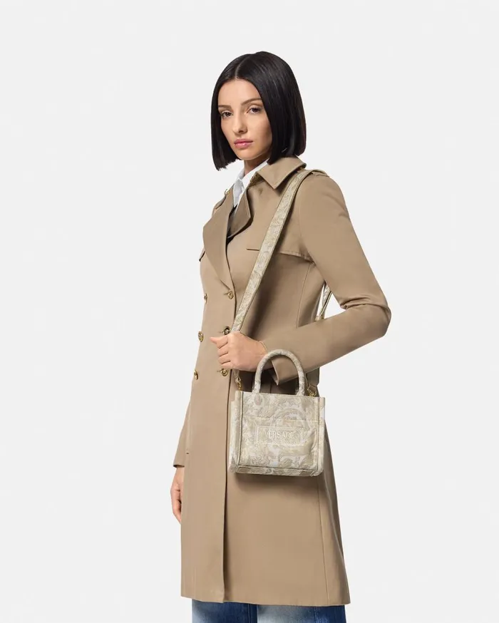 Versace Totes Barocco Athena Extra Small Tote Bag Beigeprint 8211 Women Versace Totes Barocco Athena Extra Small Tote Bag Beigeprint 8211 Women