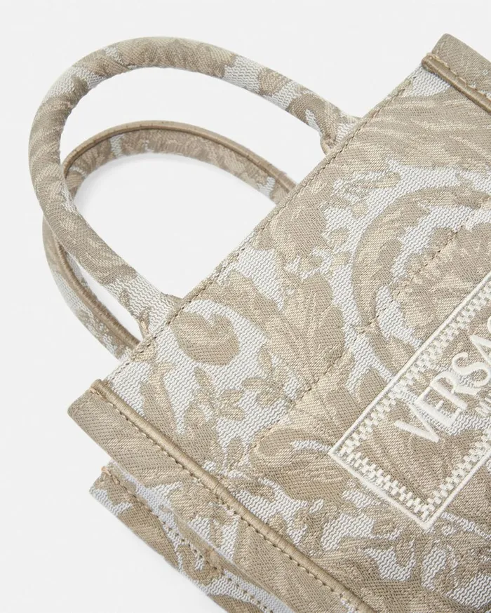 Versace Totes Barocco Athena Extra Small Tote Bag Beigeprint 8211 Women Versace Totes Barocco Athena Extra Small Tote Bag Beigeprint 8211 Women