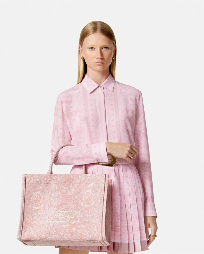 Versace Totes Barocco Athena Medium Tote Bag Pinkprint 8211 Women Versace Totes Barocco Athena Medium Tote Bag Pinkprint 8211 Women