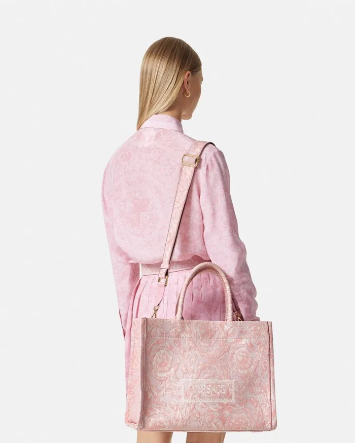 Versace Totes Barocco Athena Medium Tote Bag Pinkprint 8211 Women Versace Totes Barocco Athena Medium Tote Bag Pinkprint 8211 Women