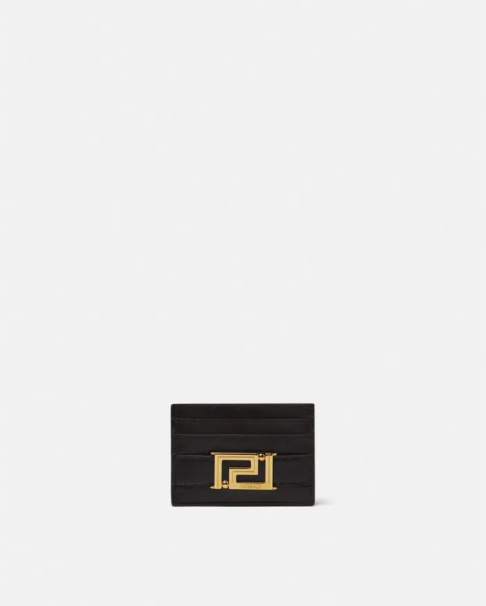 Versace Wallets Greca Goddess Card Holder Blackgold 8211 Women