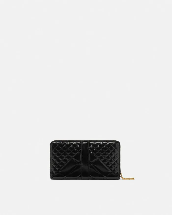 Versace Wallets Greca Goddess Long Wallet Blackgold 8211 Women Versace Wallets Greca Goddess Long Wallet Blackgold 8211 Women