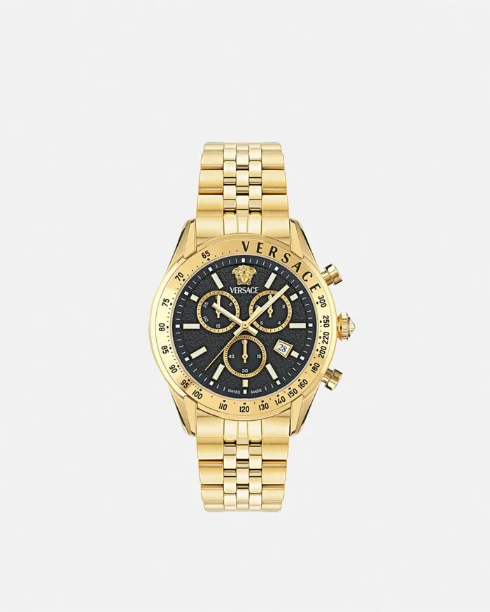 Versace Watches Versace Chrono Master Watch Blackgold 8211 Men