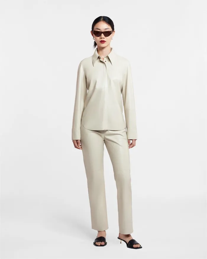 Vinni Okobor AltLeather Pants Creme Women Nanushka Bottoms