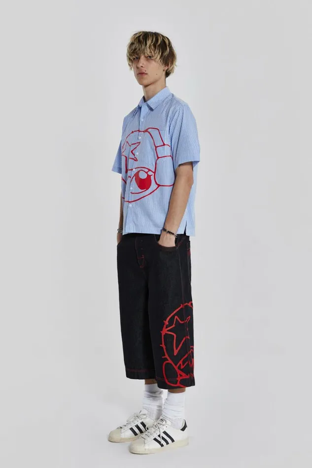 Volume Up Oversized Jorts Black Men Jaded London Shorts and Jorts Volume Up Oversized Jorts Black Men Jaded London Shorts and Jorts