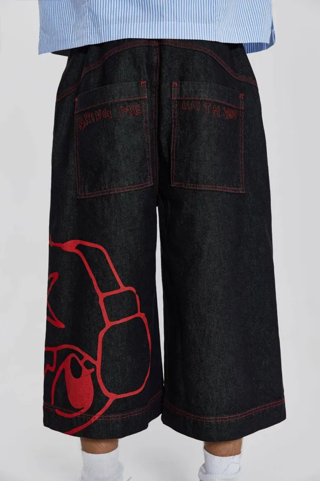Volume Up Oversized Jorts Black Men Jaded London Shorts and Jorts Volume Up Oversized Jorts Black Men Jaded London Shorts and Jorts