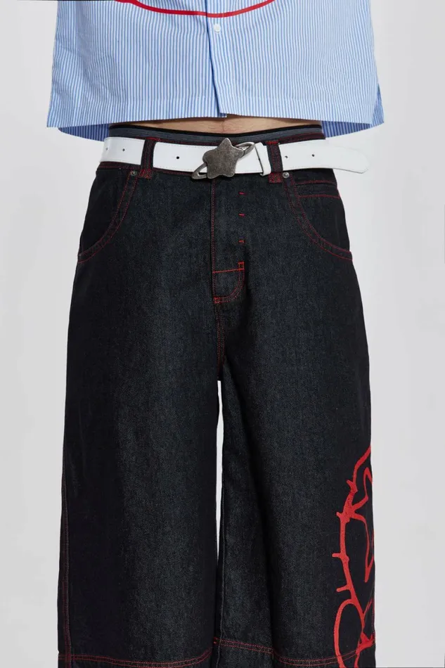 Volume Up Oversized Jorts Black Men Jaded London Shorts and Jorts Volume Up Oversized Jorts Black Men Jaded London Shorts and Jorts