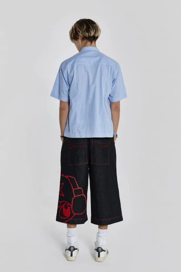 Volume Up Oversized Jorts Black Men Jaded London Shorts and Jorts Volume Up Oversized Jorts Black Men Jaded London Shorts and Jorts