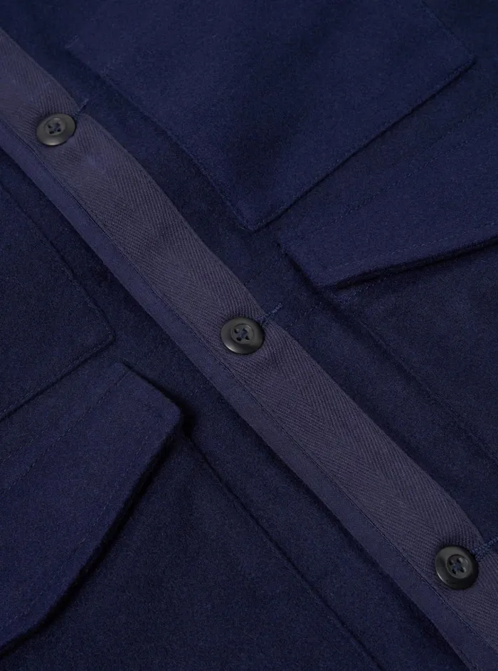 Waistcoats and Gilets Men Universal Works Universal Works 4 Pocket Gilet In Navy Melton