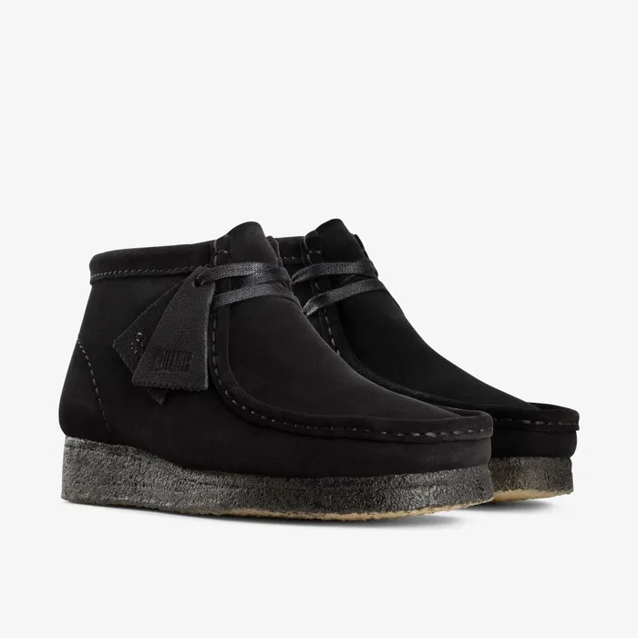 Wallabee Boot Black Suede Women Clarks Boots and Booties