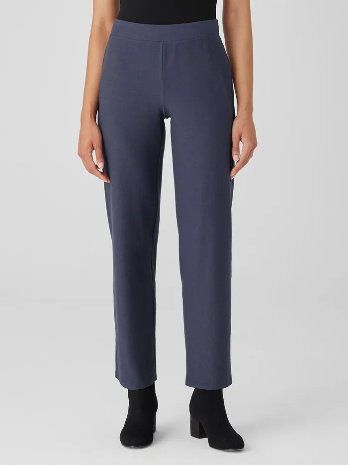 Washable Stretch Crepe Straight Pant Ocean Women Eileen Fisher Pants Shorts and Jumpsuits