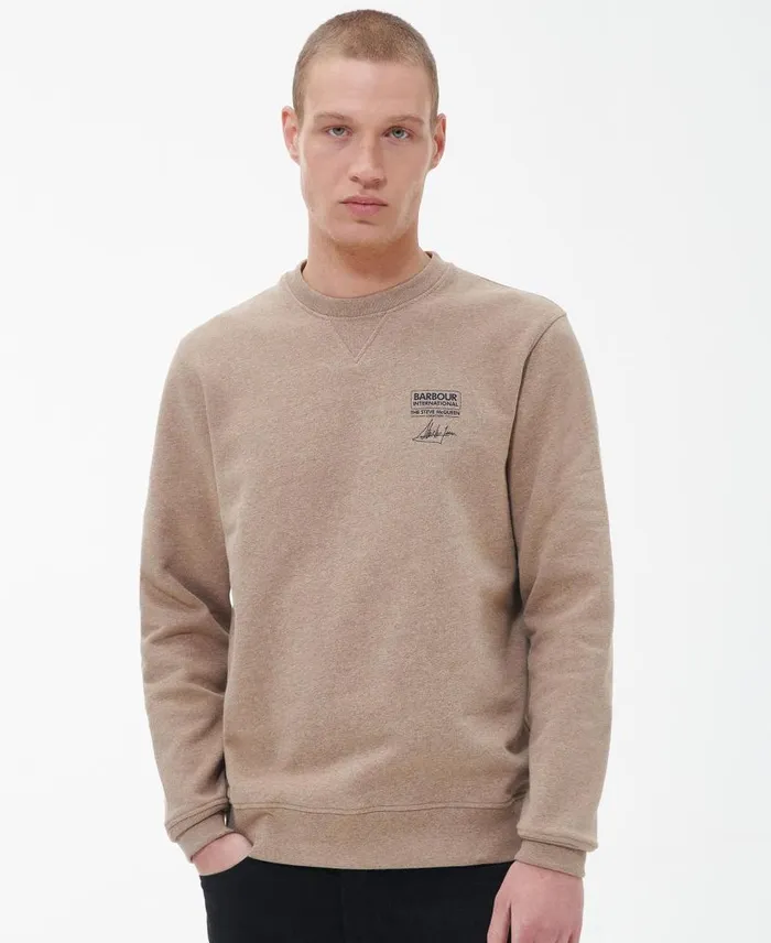 Watch Crew Neck Sweatshirt Archive Olive Men Barbour Hoodies and Sweatshirts