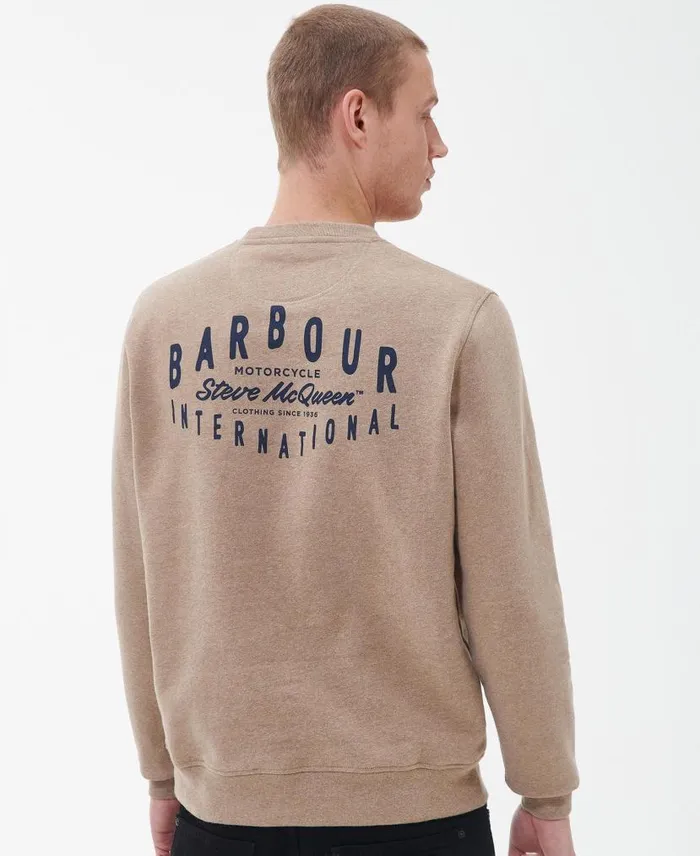 Watch Crew Neck Sweatshirt Archive Olive Men Barbour Hoodies and Sweatshirts