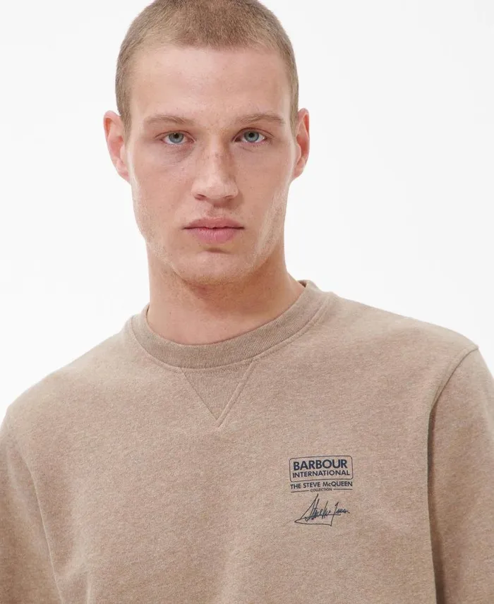 Watch Crew Neck Sweatshirt Archive Olive Men Barbour Hoodies and Sweatshirts
