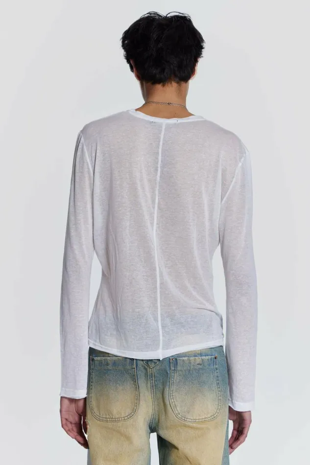 White Mist Long Sleeve White Men Jaded London TShirts White Mist Long Sleeve White Men Jaded London TShirts